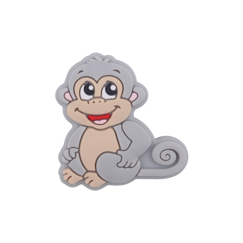 Nuevo bebé suministros dibujos animados animal mono silicona teether creativo DIY chupete cadena pulsera teether Accesorios
