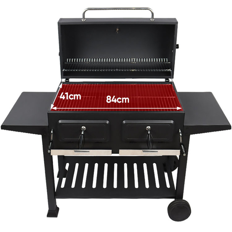 Gran parrilla de parrilla de calidad europea y americana con estantes gruesos parrilla de parrilla comercial parrilla de patio exterior