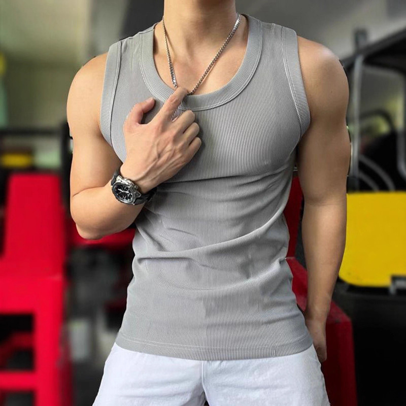 New summer trendy men's loose-fitting basketball running sleeveless casual top