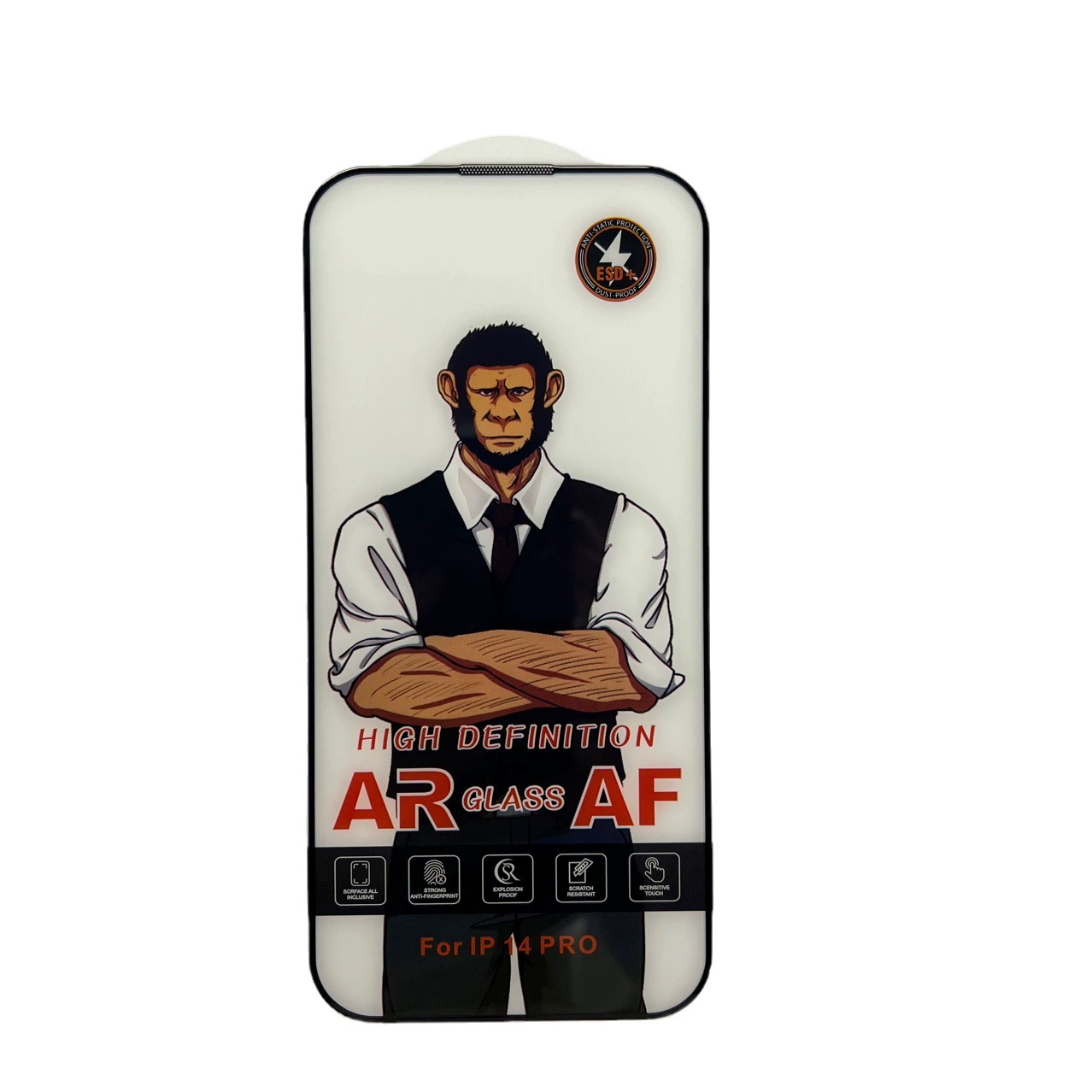 Подходящая для Apple 17 Gorilla закаленная пленка с электропокрытием анти отпечаткам пальцев iPhone 15 анти-взгляд 13 защитная пленка