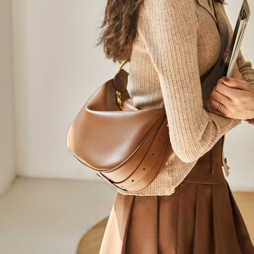 Nalandu bag 2024 new women's autumn and winter versatile high-end dumpling bag crossbody bag genuine leather women's bag single shoulder