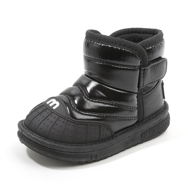 Children's Snowy Boots 2023 Winter Girls' Cotton Boots Warm and Waterproof Boys' Short Boots with Plush and Thickened_voghion.com