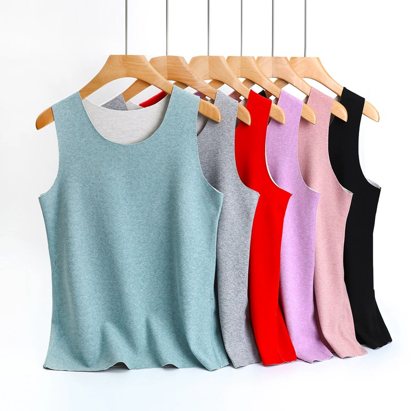 Бархатный термо-жилет больших размеров Chubby Girl de, Женская утолщенная внутренняя одежда, бесшовный нижний топ, большие размеры, осень и зима