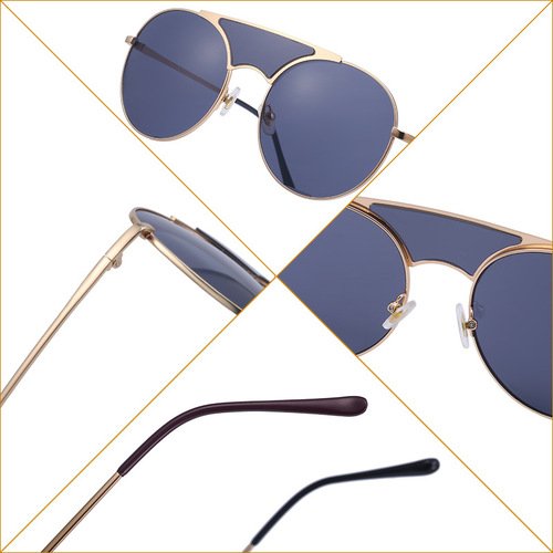 Retro Steampunk Sunglasses Women's Shades European and American Round Frame Sunglasses Men's Trendy Outdoor Glasses Cross-Border Wholesale