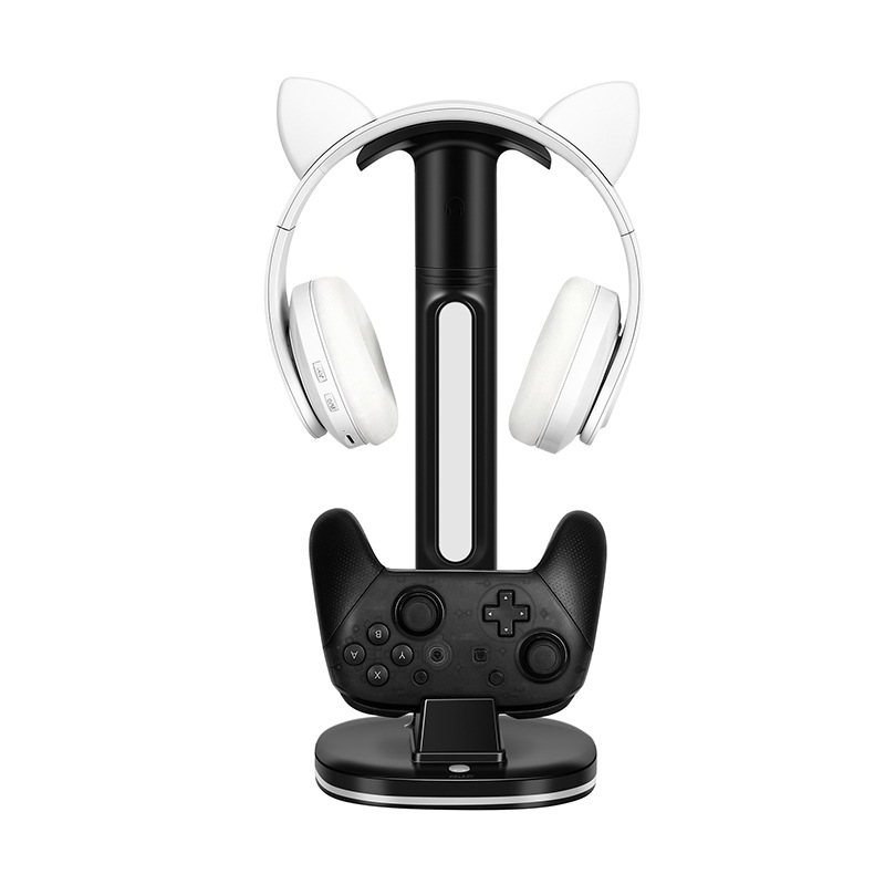PS5/Xbox/PS4/interruptor PRO mango de carga de auriculares soporte de luz de color RGB mango soporte desmontable