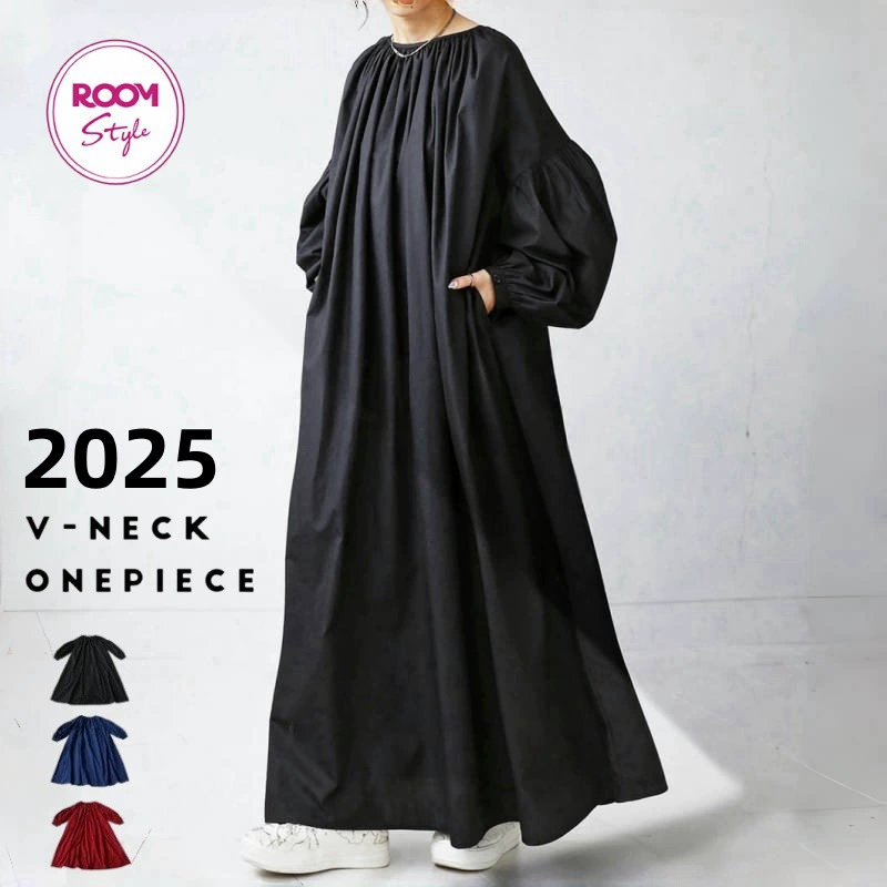 Японское платье 2025 весна новая женская одежда сплошной цвет двухсторонняя юбка темперамент юбка платье платье длиной 3 цвета