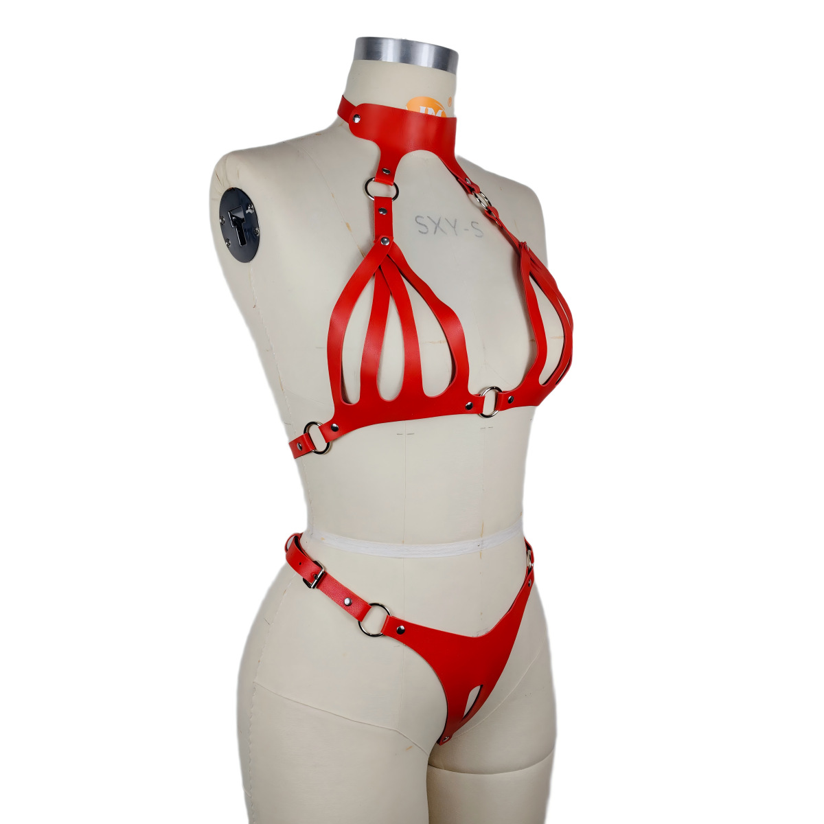 Productos para adultos, ropa de bondage negra, arnés de cuero, corsés, juguetes alternativos, pareja coqueteando, ropa de bondage al por mayor para mujeres image 4