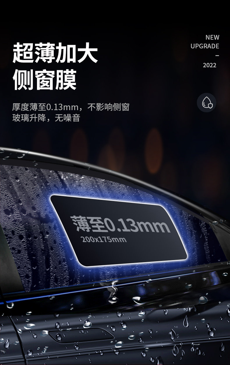 Car Hydrophobic Film, Rearview Mirror Rainproof Film, Universal Anti-Glare Car Rearview Mirror Waterproof Film, Non-Water-Absorbing for Vehicles