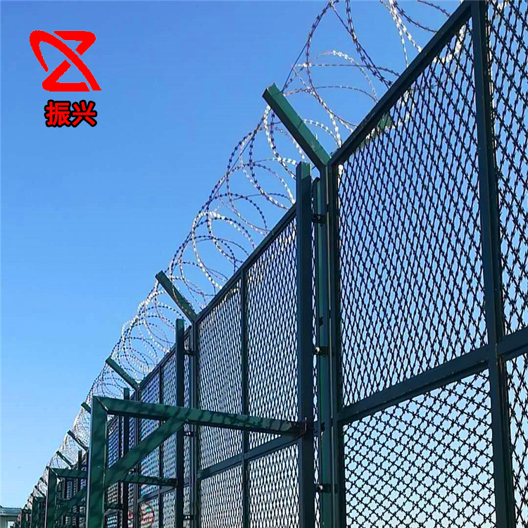 监狱隔离护栏网机场Y型柱防护网看守所防攀爬围栏刀刺滚笼铁丝网