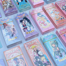 明星动漫镭射书签长卡 赵露思白鹿咒术柯南宋雨琦镭射票卡片盒装