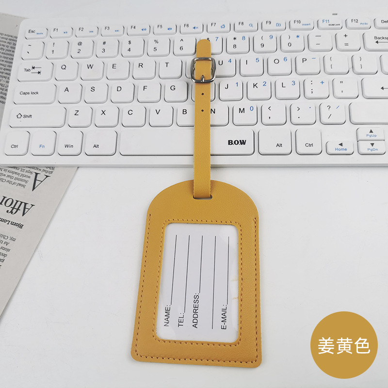 Transfronterizo spot multicolor, dos tipos de tapa plana, tarjeta de embarque de cuero gruesa con firma impresa en papel, tarjeta de equipaje pu