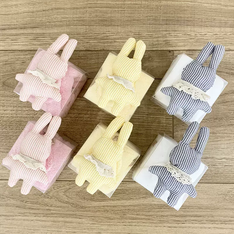 生日婚礼满月伴手礼毛巾宝宝可挂礼品擦手巾韩版卡通兔子宝宝方巾