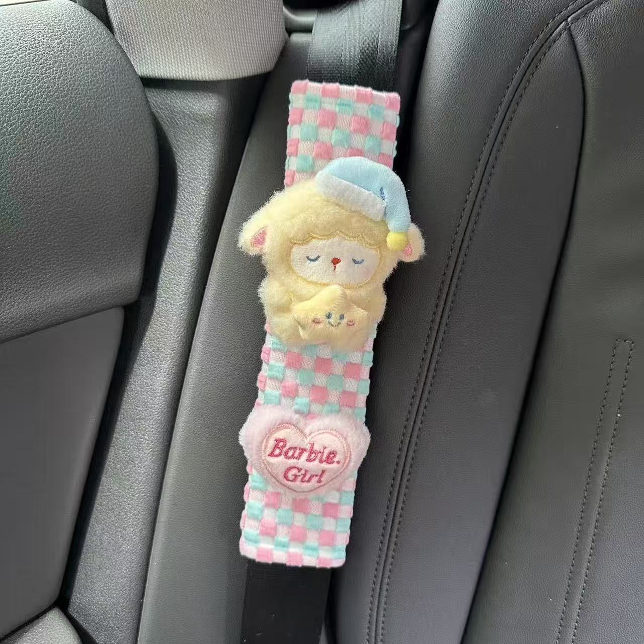 Original Cartoon Cute Little Sheep Safety Belt Anti-Neck Chafing Four-Season Universal Safety Belt Shoulder Pad Set Decoration