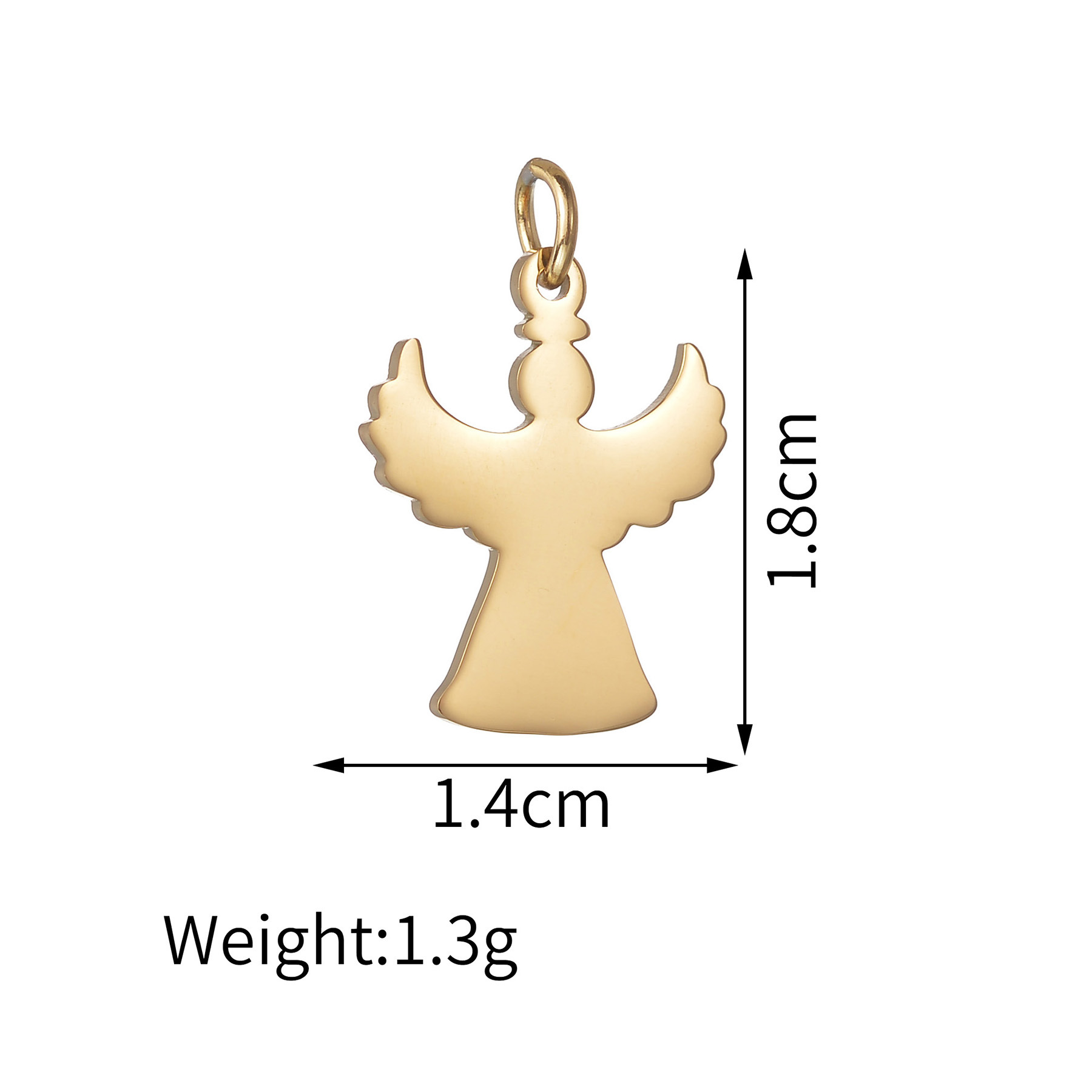 3g Weight Pendant Jewelry Making Type 1 Piece 201 Stainless Steel Angel Pendant