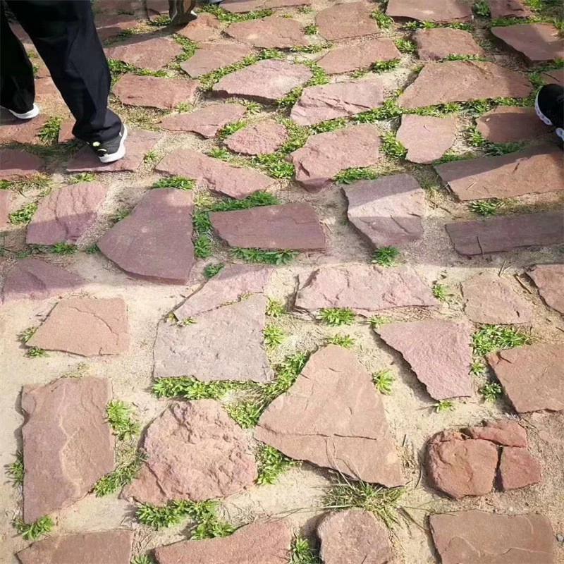 Натуральный культурный камень ржавый кварц, дробленый камень для кровати и завтрака, красивый сельский необработанный камень облицовки, плитки для двора, мощение
