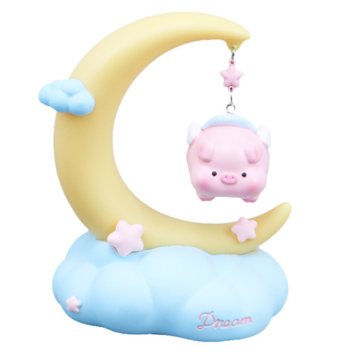 Moon Fairy Night Light Children's Bedroom Bedside Sleeping Lamp Cute Atmosphere Room Table Lamp Internet Celebrity Birthday Gift