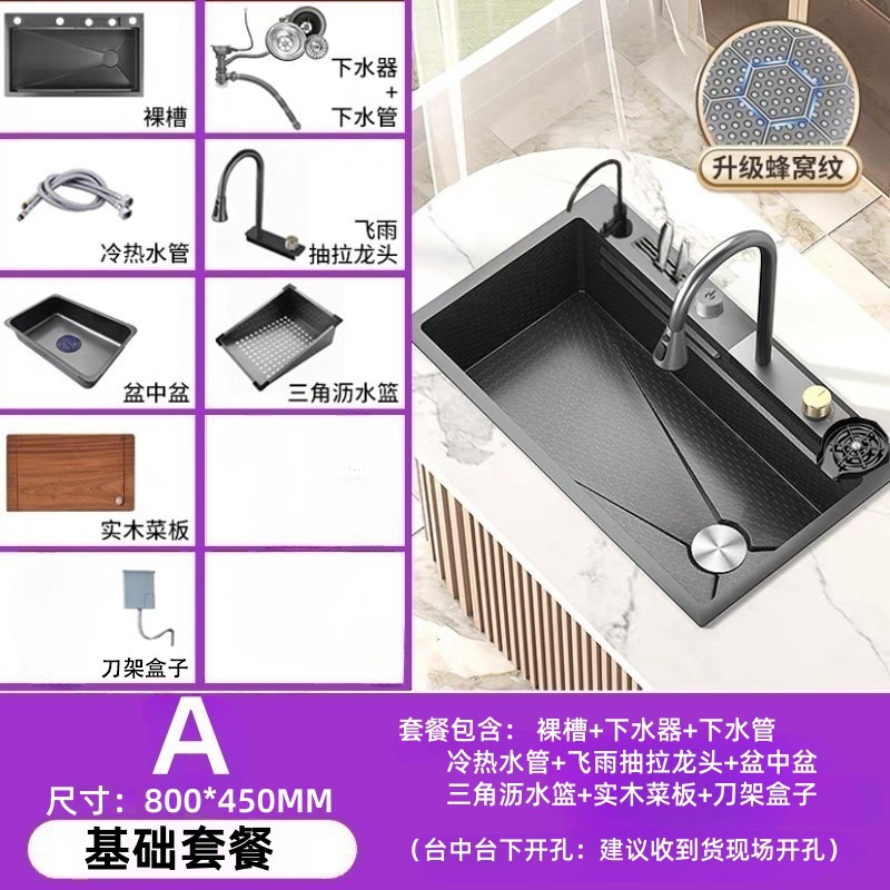 [핫스타일 레인댄스 허니컴] 80*45-A 스타일 [건그레이] 패키지