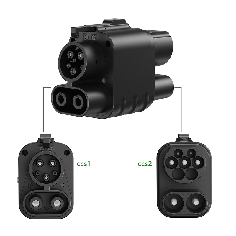 New Energy Vehicle Ccs2Toccs1 Adapter Ccs1 to Ccs2 Us Standard to European Standard Adapter Portable