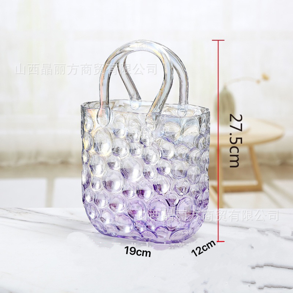 Bolsa de mano Dots Gradient Purple Large
