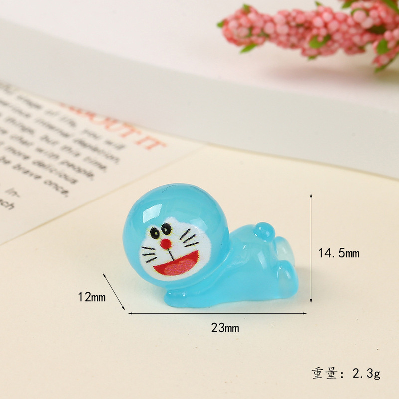 かわいい漫画の青い猫発光装飾品 diy 携帯電話ケース衣類装飾アクセサリー青いポケット猫の装飾品|undefined