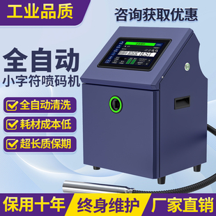 Automatic intelligent inkjet printer production date steel pipe wire cable white ink industrial small character printer