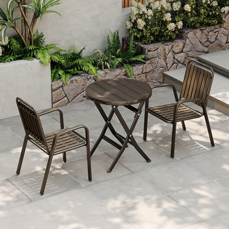 Respaldo de silla en la tienda de té con leche al aire libre balcón al aire libre ocio imitación de silla de Ratán al aire libre silla de comedor comercial apilada en el hogar individual al aire libre