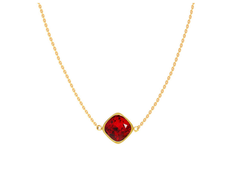 9g Weight Artificial Crystal Pendant Material Pendant Necklace Classification Titanium Steel Chain Material cable chain Chain Type 1 Piece Quantity Holiday, Daily Occasion Artificial Crystal, Titanium Steel Material Geometric Pattern All Seasons Season Unisex Gender Lady Style Lady Geometric Artificial Crystal Titanium Steel Cable Chain Pendant Necklaces Wholesale 5