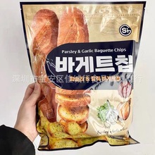 韓國進口CW青右大蒜奶油法式風味面包干網紅零食餅干休閑年貨400g