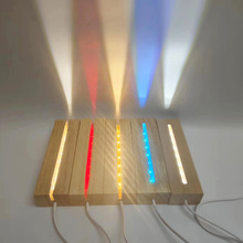 Yonii��ľLED���l����� ����3D������DIY��ľ�L����USBСҹ��