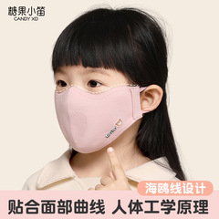秋冬儿童保暖骑行防风防寒加厚立体透气护眼角卡通高颜值防晒口罩