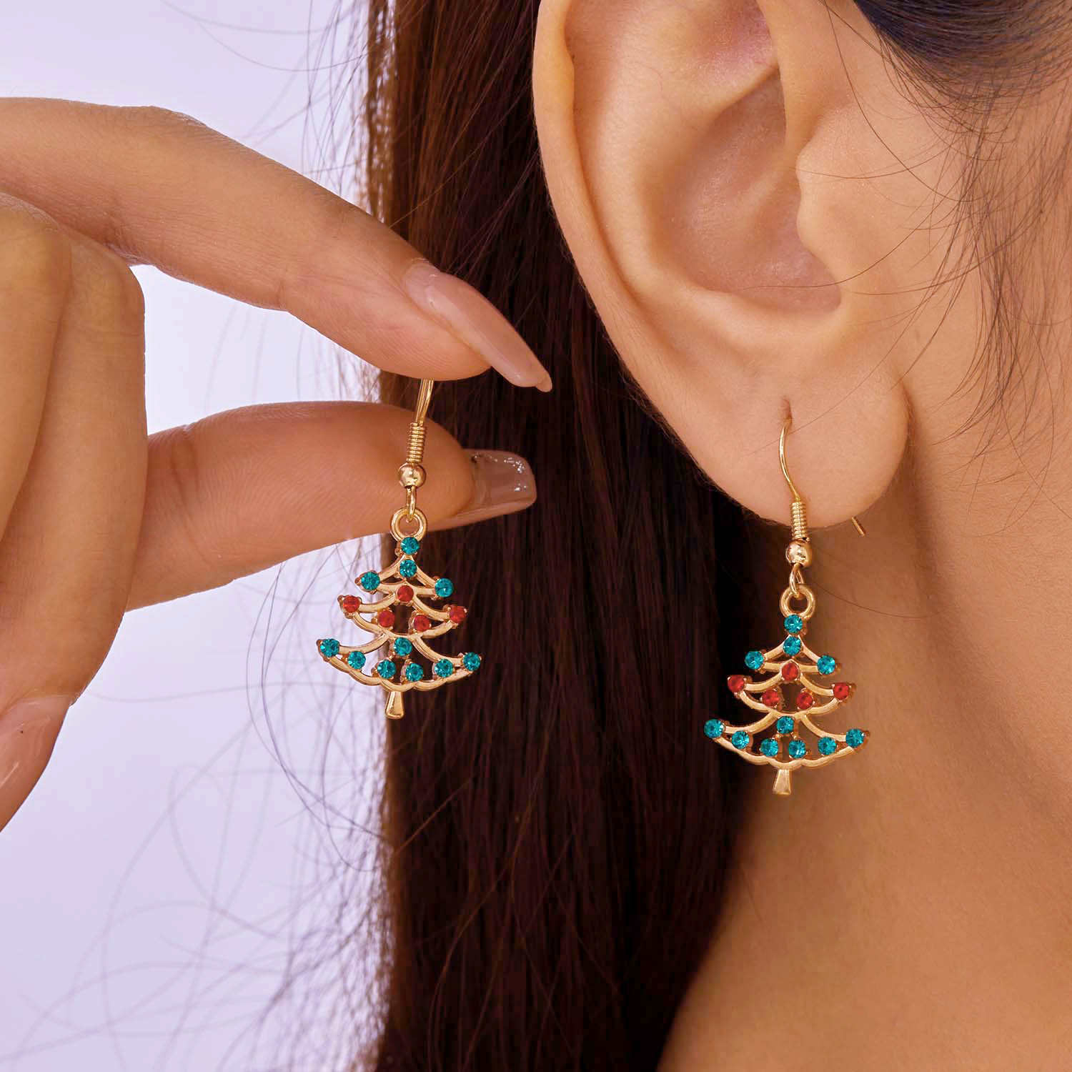 7g Weight Alloy Ear Needle Material Drop Earrings Classification 1 Pair Quantity Festival Occasion Alloy Material Christmas Festival Christmas Hat, Christmas Tree, Santa Claus Pattern Women's Gender Cute, Christmas Style 1 Pair Cute Christmas Christmas Hat Christmas Tree Santa Claus Alloy Drop Earrings 12
