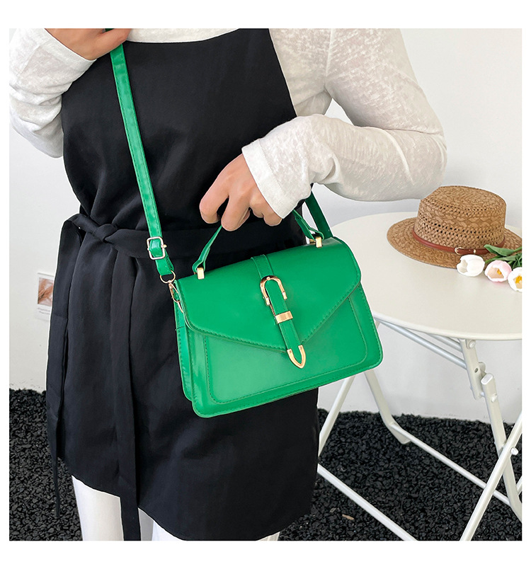 Bolso de hombro cruzado de moda con hebilla para mujer_voghion.com