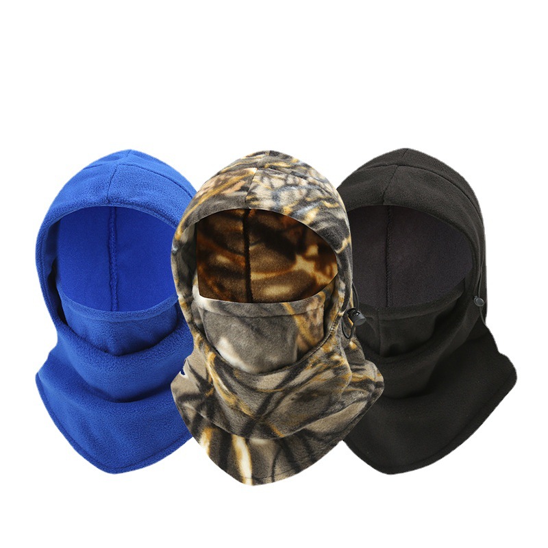 Autumn and winter outdoor riding warm headgear polar fleece thickened windproof cold face mask outdoor skiing hat