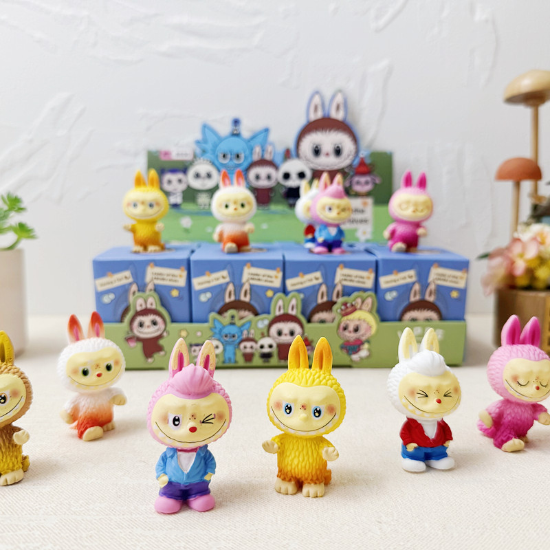 クロスボーダー漫画樹脂ラブブフィギュアブラインドボックス高価値かわいいミニ人形デスクトップ装飾品ブラインドバッグ|undefined