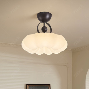 Antique bedroom ceiling lamp French cream master bedroom princess room full spectrum lamps modern simple led study