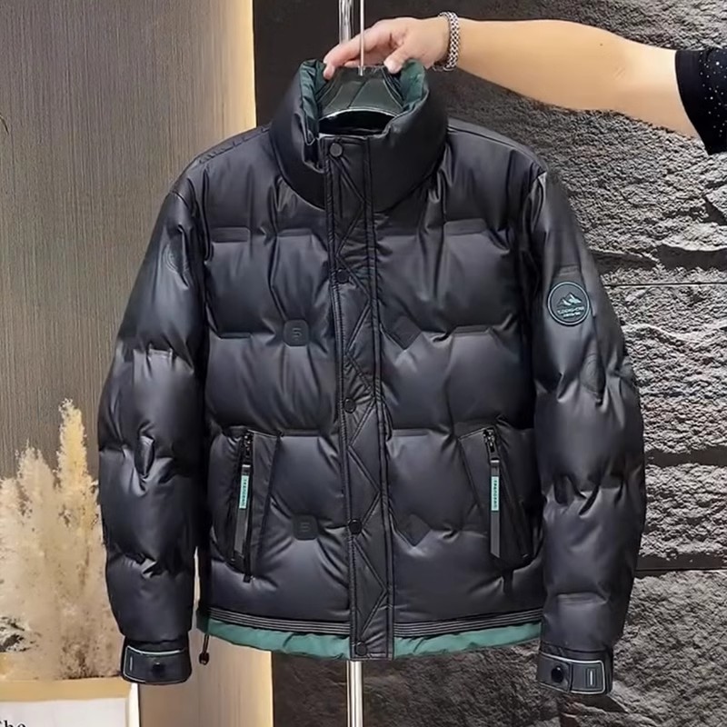 Men's Clothing 2023 Autumn and Winter Men's Fashion Jacket All match Warm Windproof Cold resistant Slim Fit White Duck Silk cotton Jacket Wholesale_voghion.com