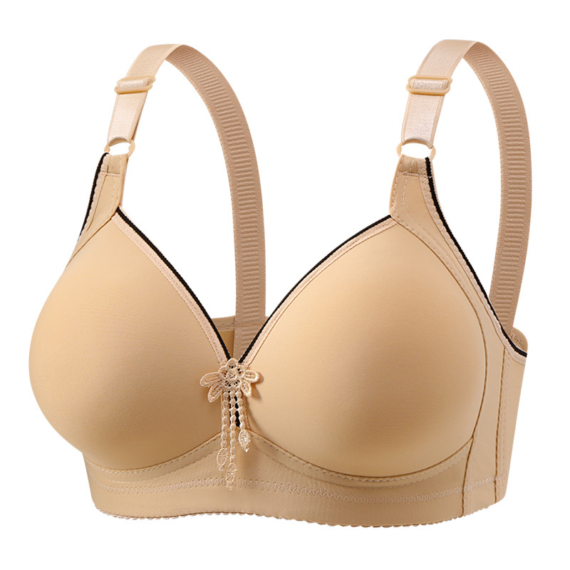 Verano cómodo, Copa delgada, cara lisa, madres grandes, mujeres de mediana edad y ancianos, pechos delgados, madres sujetadores nuevos, mujeres sujetadores
