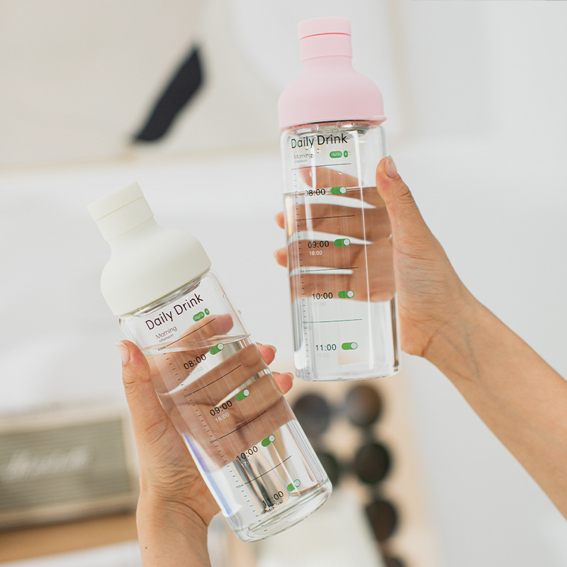 Taza de agua de alto valor nominal, escala de tiempo de red, taza de vidrio, taza de café portátil, taza de agua potable, taza de té filtrada