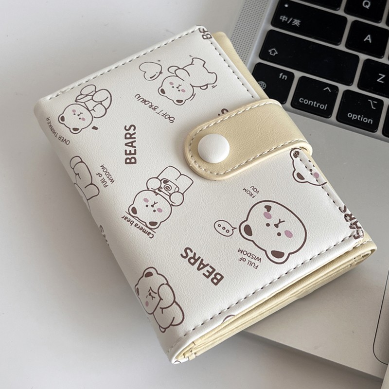 [Cat Little Tail] YADAS かわいいレディースカードホルダーファッションバックル PU ショート 70% off 小銭入れ財布|undefined