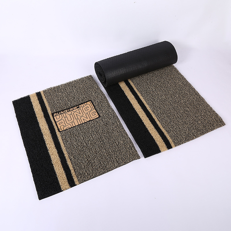 Silk Loop Car: Universal Universal Foot Pad - 18mm-striped-beige-brown-latex-pedal