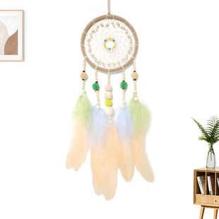 Creative exquisite champagne color dream catcher wind chime ornaments home decoration crafts gifts