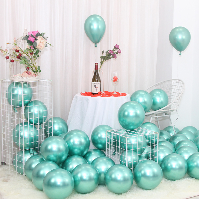 Manufacturer Internet celebrity thickened 2.2g pearlescent chrome metal balloon wedding decoration party holiday supplies balloon