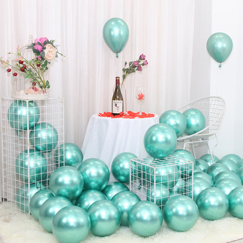 Manufacturer Internet celebrity thickened 2.2g pearlescent chrome metal balloon wedding decoration party holiday supplies balloon
