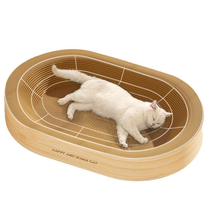 Elíptico gato agarrar tablero de gato nido anti-desgaste anti-rascar no se desprende de papel ondulado extra-grande garra de gato cuenca no se agarra juguete