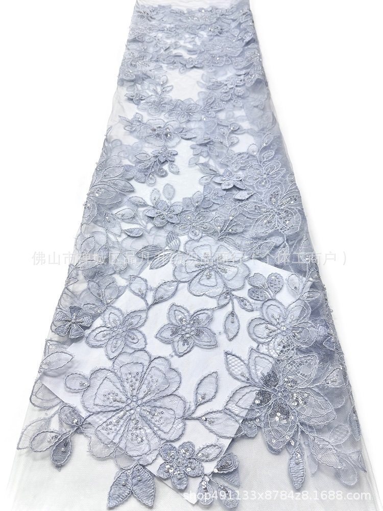 Francés ricos y famosos temperamento pequeño vestido de encaje flor ligero lujoso alto sentido vestido de noche vestido de tela