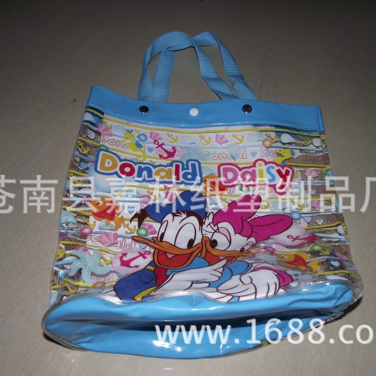 礼品手提袋PVC礼品袋EVA礼品袋女士购物圆筒袋纽扣袋