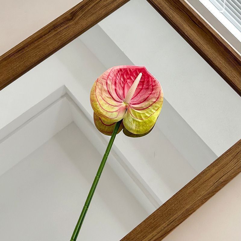 Impresión 3D flor de simulación de palma roja simple flor de grúa de fuego casera de bodas floreal decoración floral al por mayor