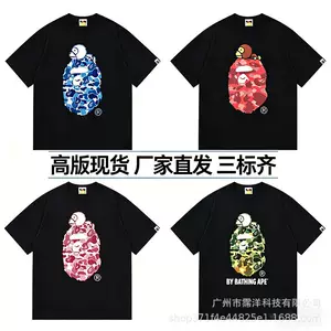 ผลิตจากโรงงานโดยตรง ป้ายแท้ แบรนด์ Bape จัดส่งข้ามพรมแดน พร้อมการจัดหาที่มั่นคงระยะยาว เสื้อยืดลำลองแขนสั้นสำหรับผู้ชายและผู้หญิง