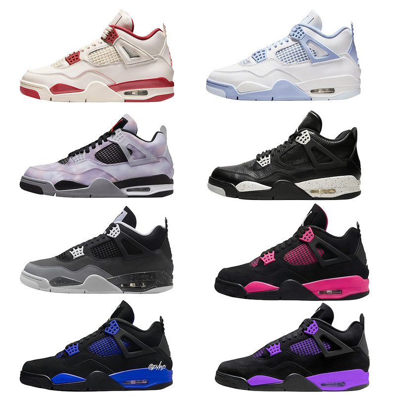 Putian Shoes Foreign Trade Aj4 Black Cat Air-Cushioned Basketball Shoes Jordan 4 Non-Slip Wear-Resistant Shock-Absorbing Casual Versatile Men's and Women's Sports Shoes Putian Shoes Foreign Trade Aj4 Black Cat Air-Cushioned Basketball Shoes Jordan 4 Non-Slip Wear-Resistant Shock-Absorbing Casual Versatile Men's and Women's Sports Shoes