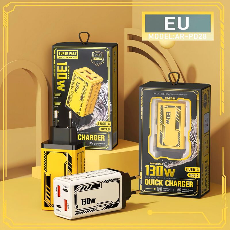 200W マルチポート充電ヘッド デュアル Typec + デュアル USB 高速充電ヘッド Apple Huawei 携帯電話メカ充電器に適しています|undefined